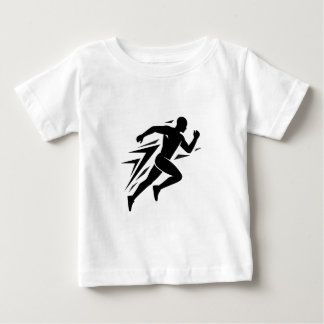 T-shirt Pour Bébé Conception de sport athlétique silhouette de coure