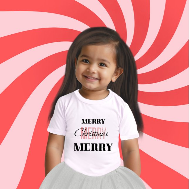 T-shirt Pour Bébé Conception de texte pour Chritsmas (Créateur téléchargé)
