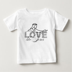 T-shirt Pour Bébé Conception de typographie chrétienne Aimer comme J
