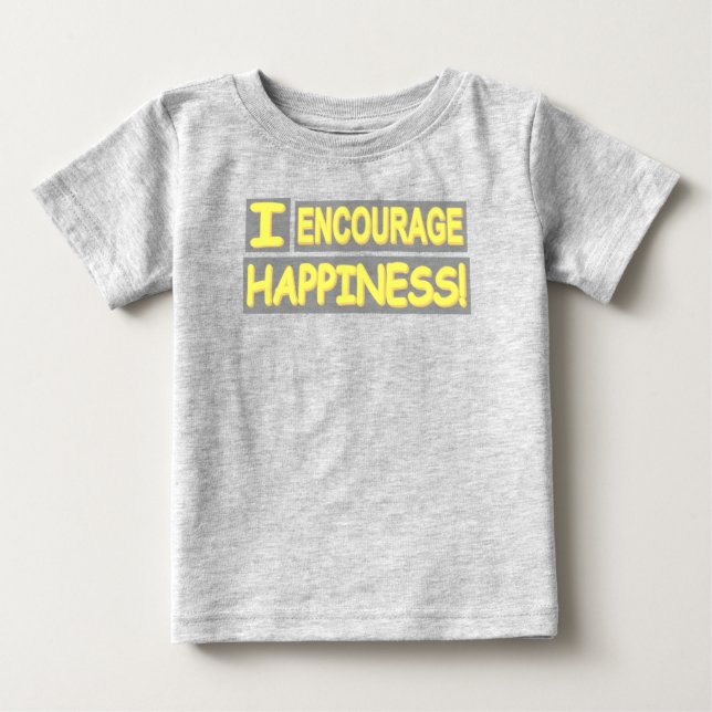 T-shirt Pour Bébé Conception d'expression mignonne "Encourager le bo (Devant)