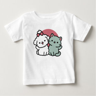 T-shirt Pour Bébé Conception "Fur-Real Friends Forever"