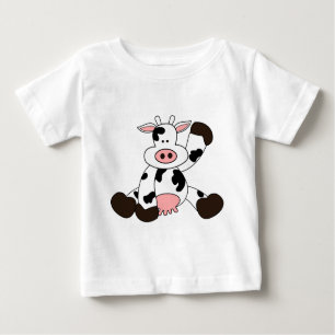 T-shirt Pour Bébé Conception mignonne de bande dessinée de vache
