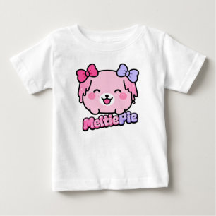 T-shirt Pour Bébé Conception Mignonne de Meltie Pie aux Teintes Past