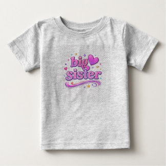 T-shirt Pour Bébé Conception Mignonne Grande Sœur – Cadeau Fière Sœu