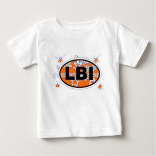 T-shirt Pour Bébé Conception ovale d'île de Long Beach euro