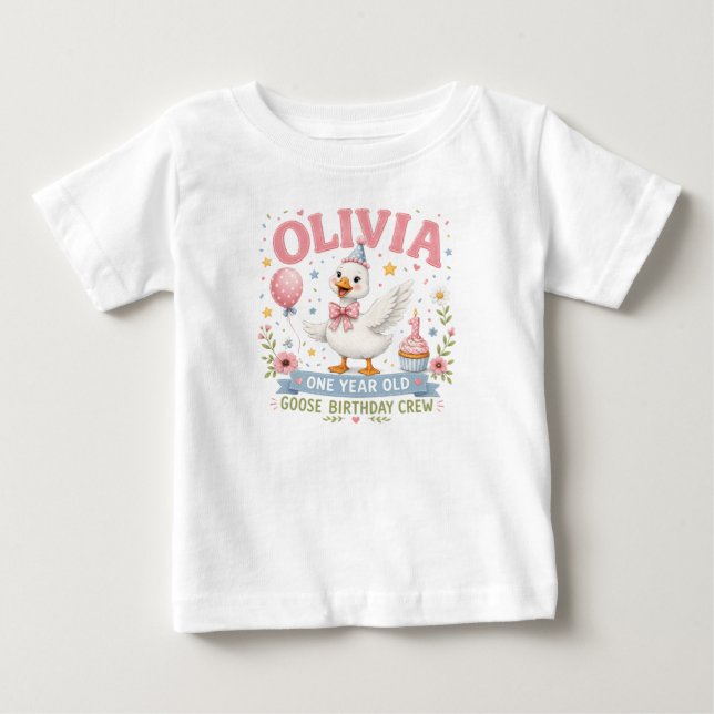 T-shirt Pour Bébé Conception personnalisée d'anniversaire de nom de  (Devant)