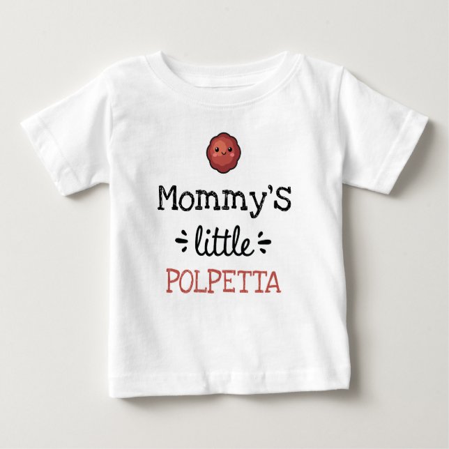 T-shirt Pour Bébé Conception personnalisée | [Texte] Petite Polpetta (Devant)