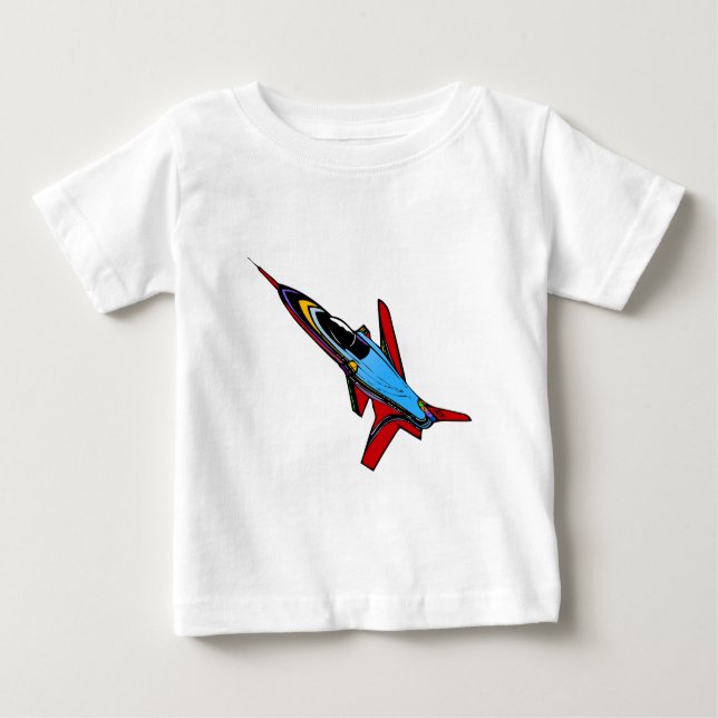 T-shirt Pour Bébé Conception supersonique de Jet-Combattant d'armée (Devant)