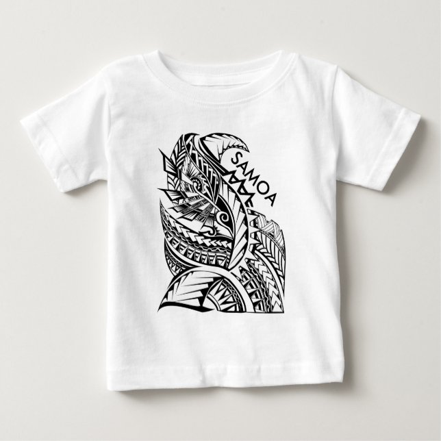 T-shirt Pour Bébé Conception tribale d'île du SAMOA (Devant)