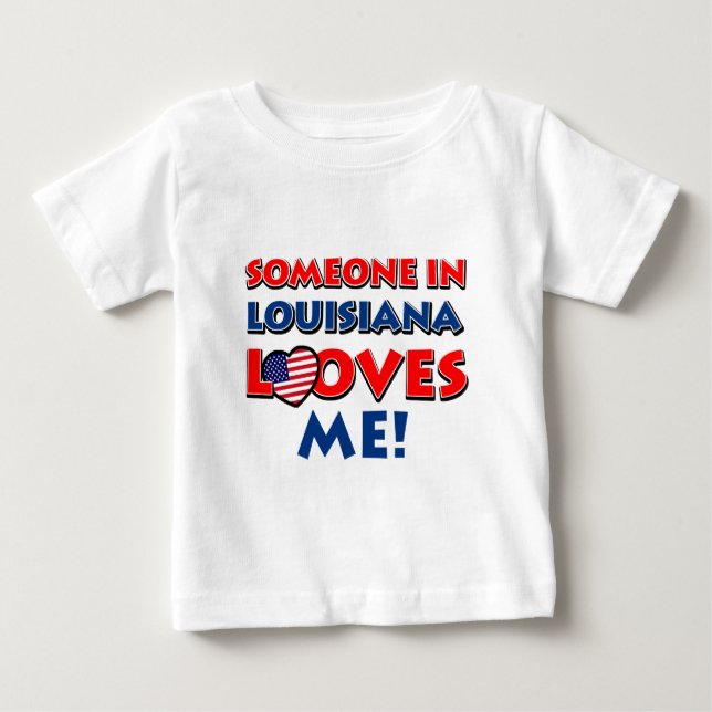 T-shirt Pour Bébé Conceptions de la LOUISIANE (Devant)