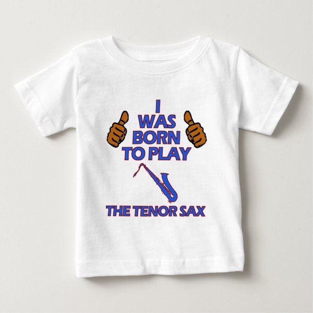T-shirt Pour Bébé conceptions de musical de saxophone de tenor (Devant)