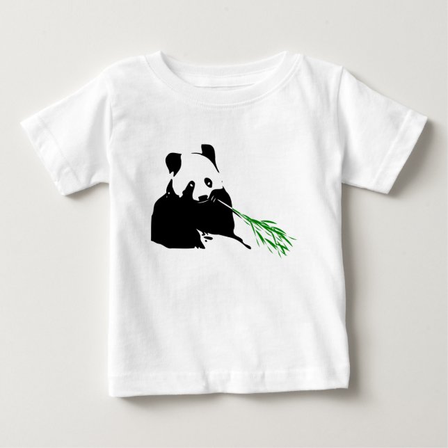 T-shirt Pour Bébé Conceptions d'ours panda sur des vêtements pour bé (Devant)