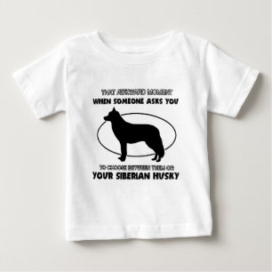T-shirt Pour Bébé Conceptions drôles de chien de traîneau sibérie