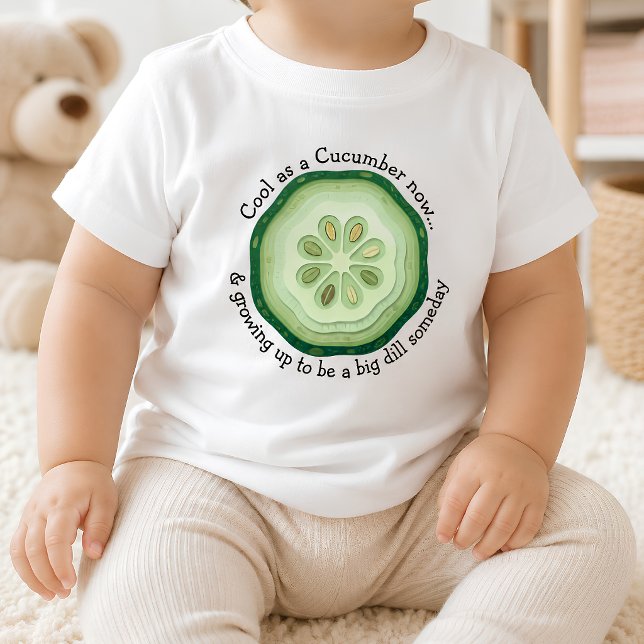 T-shirt Pour Bébé Concombre Cool Gros Dill (Cool as a Cucumber Baby t-shirt)