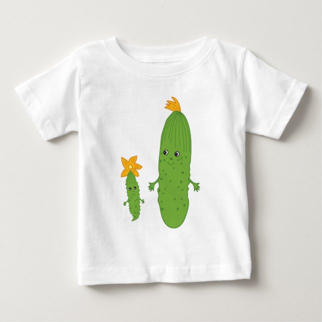 T-shirt Pour Bébé Concombre mignon, Concombre bébé T-shirt bébé (Devant)