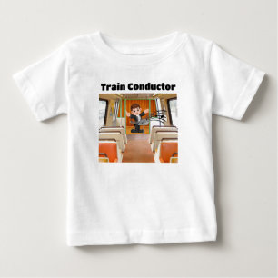 T-shirt Pour Bébé Conducteur de train Locomotive Melody par Funnycom