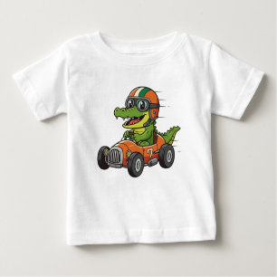 T-SHIRT POUR BÉBÉ CONDUCTEUR DE VOITURE DE COURSE CUTE BABY