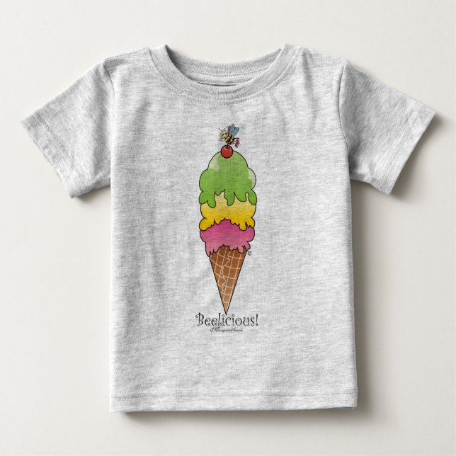 T-shirt Pour Bébé Cône de crème glacée (Devant)