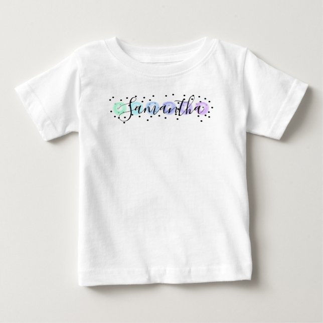 T-shirt Pour Bébé Confettis à l'aquarelle (Devant)