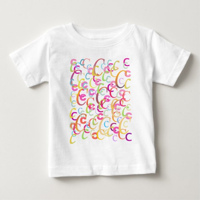 T-shirt Pour Bébé Confettis en forme de lettre "C" (Devant)