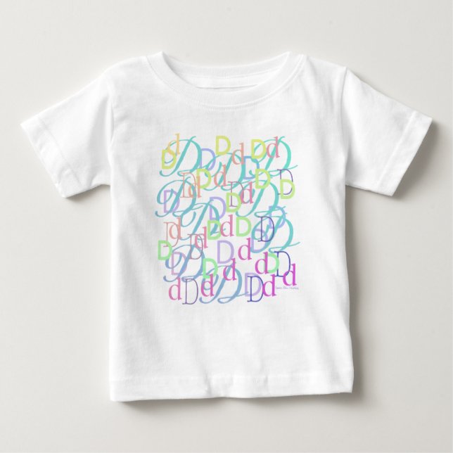 T-shirt Pour Bébé Confettis en forme de lettre "D" (Devant)