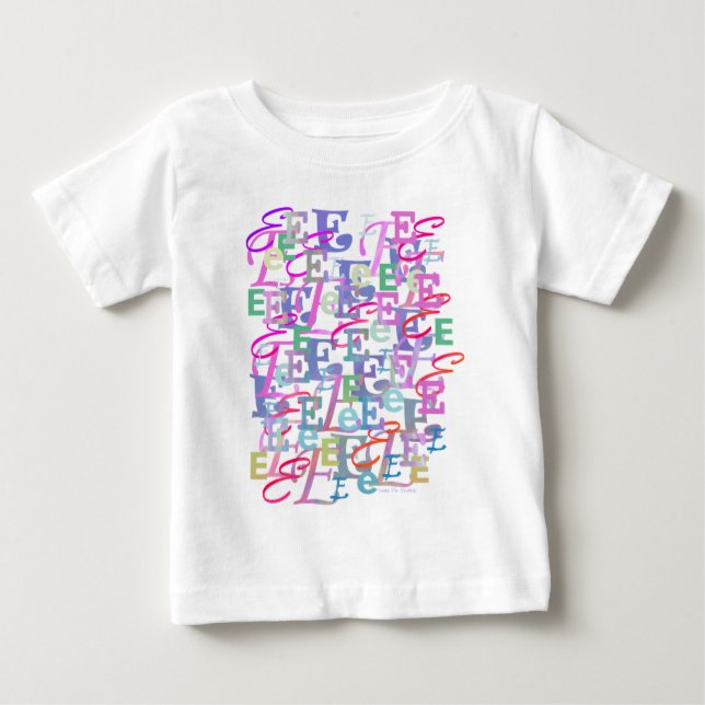 T-shirt Pour Bébé Confettis en forme de lettre "E" (Devant)