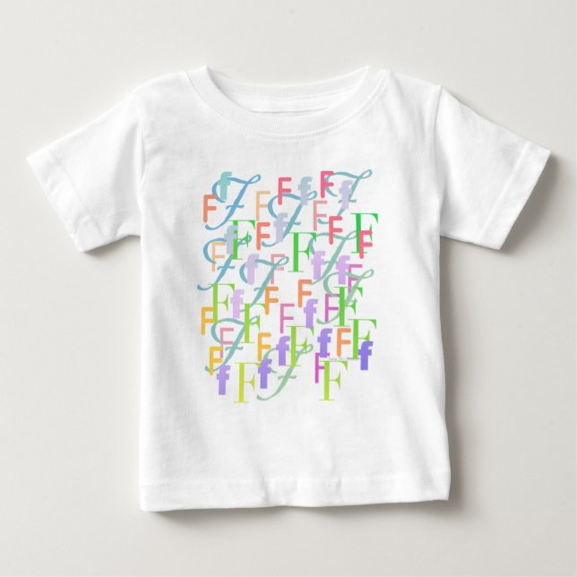 T-shirt Pour Bébé Confettis en forme de lettre "F" (Devant)