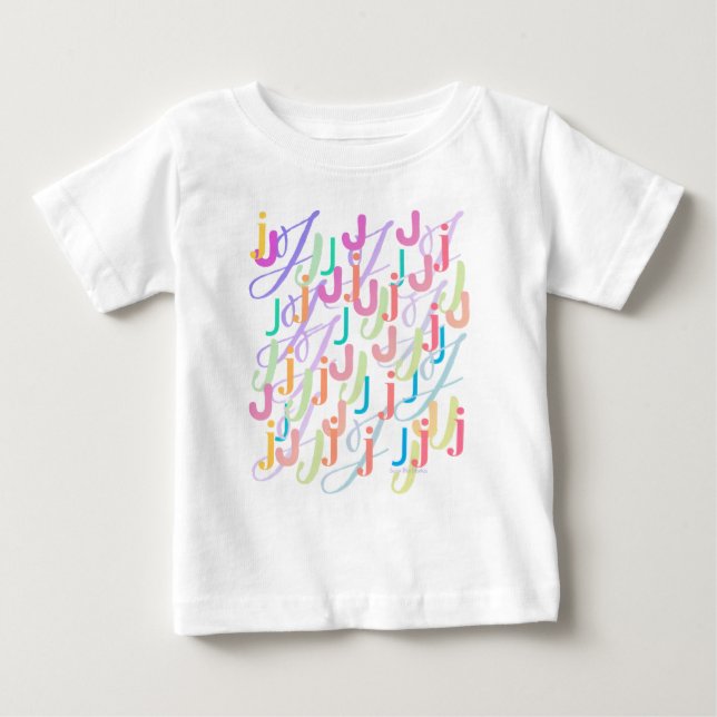 T-shirt Pour Bébé Confettis en forme de lettre "J" (Devant)