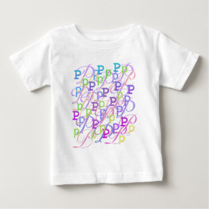 T-shirt Pour Bébé Confettis en forme de lettre "P"