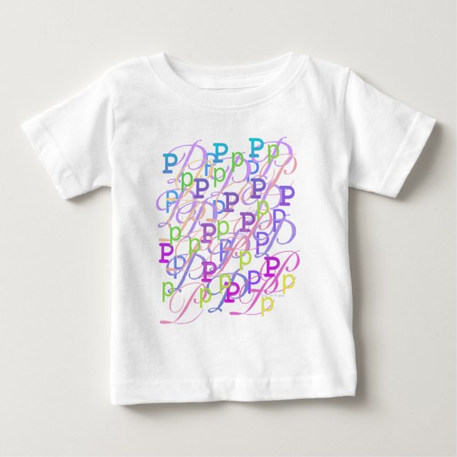 T-shirt Pour Bébé Confettis en forme de lettre "P" (Devant)