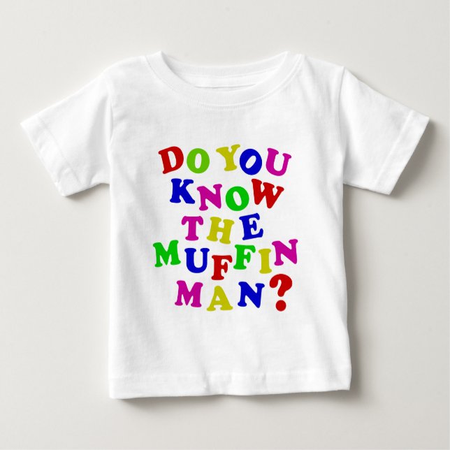 T-shirt Pour Bébé Connais-tu le Muffin Man ? (Devant)