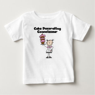 T-shirt Pour Bébé Connaisseuse de décoration de gâteaux féminine