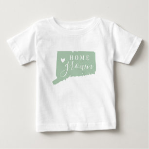 T-shirt Pour Bébé Connecticut - Maison cultivée Carte d'état des c