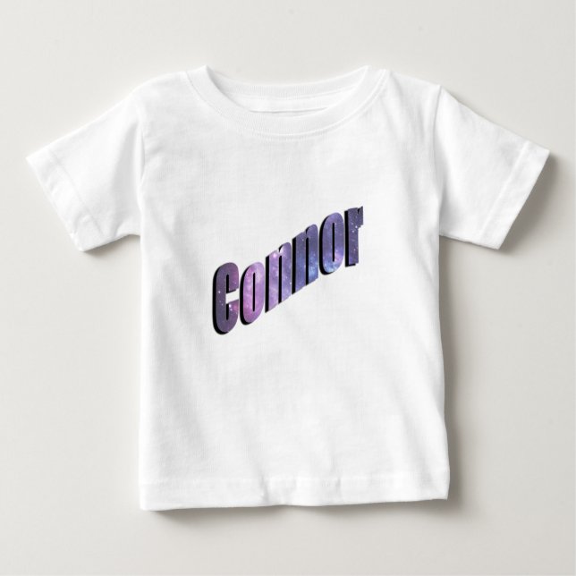 T-shirt Pour Bébé Conner, nom issu de nuages de nébuleuse bleue, (Devant)