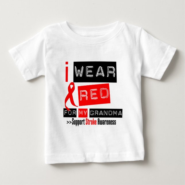 T-shirt Pour Bébé Conscience de course je porte le ruban rouge pour (Devant)