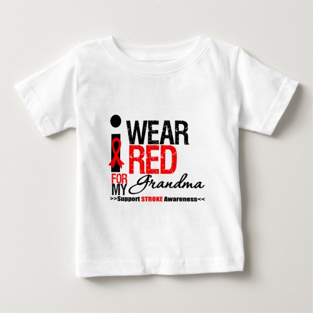 T-shirt Pour Bébé Conscience de course je porte le ruban rouge pour (Devant)