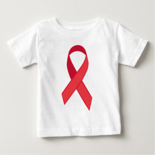 T-shirt Pour Bébé Conscience d'HIV - ruban rouge
