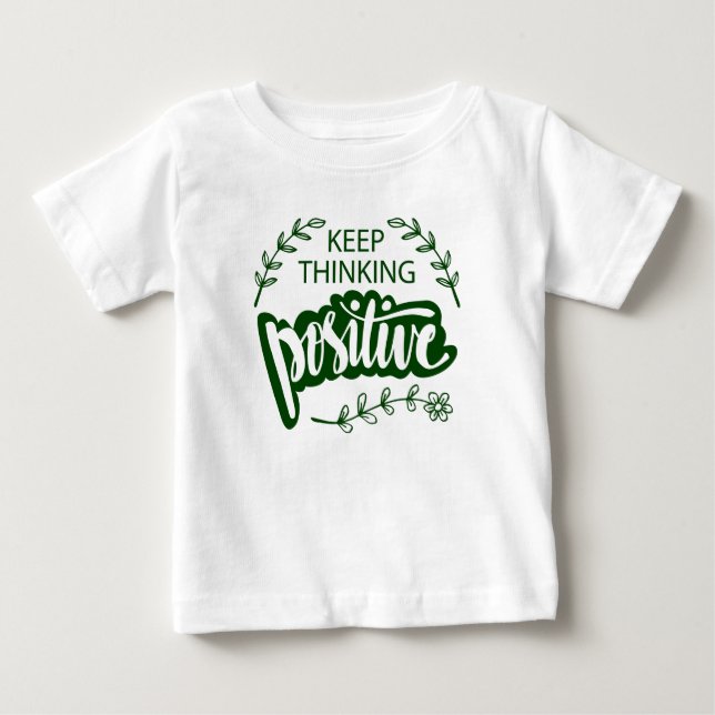 T-shirt Pour Bébé Conserver la pensée positive (Devant)