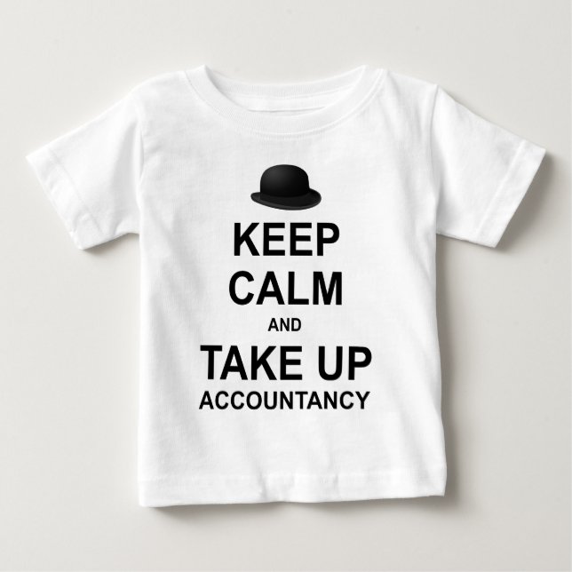 T-shirt Pour Bébé Conserver le calme et prendre la comptabilité (Devant)