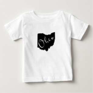 T-shirt Pour Bébé Contour de la forme de l'État de l'Ohio - Contour