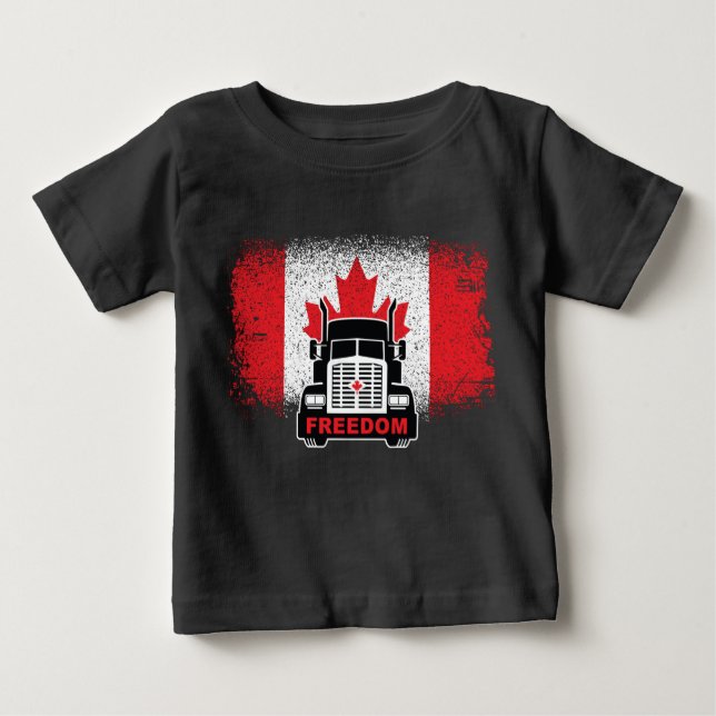 T-shirt Pour Bébé Convoi pour la liberté des camions du Canada 2022 (Devant)