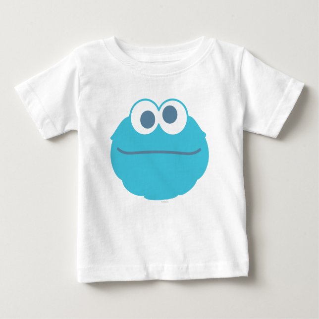 T-shirt Pour Bébé Cookie Monster Baby Big Face (Devant)