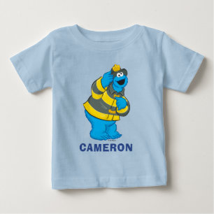 T-shirt Pour Bébé Cookie Monster   Costume de pompier