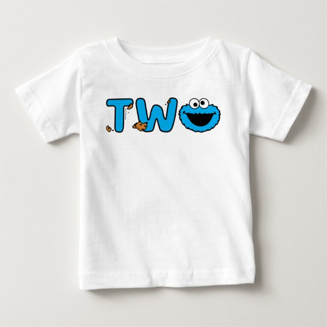 T-shirt Pour Bébé Cookie Monster Deuxième anniversaire (Devant)