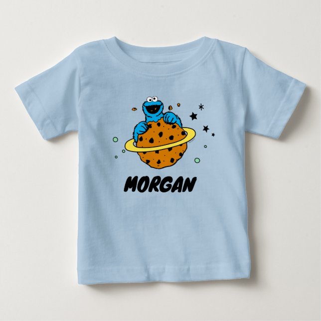 T-shirt Pour Bébé Cookie Monster | Hors de ce monde | Ajouter Votre  (Devant)