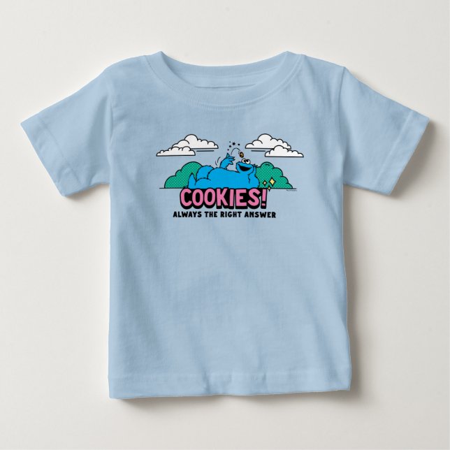 T-shirt Pour Bébé Cookie Monster | Les cookies sont toujours la bonn (Devant)