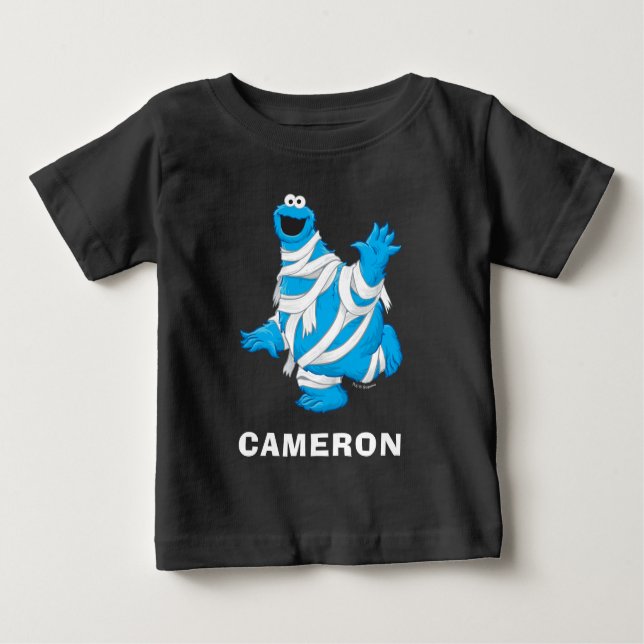 T-shirt Pour Bébé Cookie Monster | Maman d'Halloween (Devant)