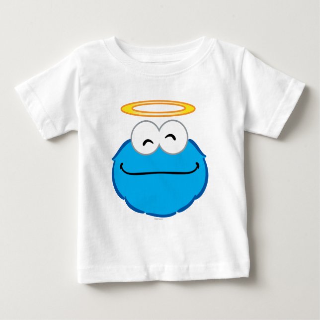 T-shirt Pour Bébé Cookie Souriant visage avec Halo (Devant)