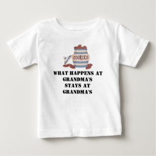 T-shirt Pour Bébé Cookies, ce qui se passe chez Grand-mère STAYS AT