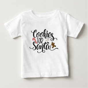 T-shirt Pour Bébé Cookies pour Père Noël Fun Christmas
